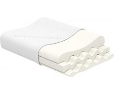 bonmedico Shapely Nackenkissen aus anpassungsfähigem Memory Foam-Schaumstoff, Höhenverstellbares Nackenstützkissen, Ergonomisches Schlafkissen für Rücken- und Seitenschläfer