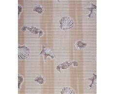 Syntex Weichschaummatte Bodenbelag Aquamatte Badvorleger Antirutschmatte Saunamatte Poolmatte Breite 65 cm länge frei wählbar Design Muscheln (Muscheln/beige, 150)