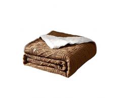 sxtylqq Große Decken für Sofa, gestrickte Vliesdecke Sofadecke Kleine Decke Nickerchen-Decke Mittagspause Büroabdeckung Beindecke Flugzeugdecke 135 u0026 Times; 165cm