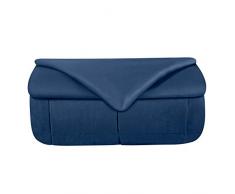 Odyseaco Weighted Blanket Gewichtsdecke Therapiedecke I Besser Schlafen, schwere Decke als Einschlafhilfe Erwachsene Kinder I gewichtete Decke Bettdecke 200 x 220 cm 11.3 kg Blau