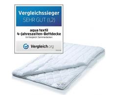 aqua-textil Soft Touch 4 Jahreszeiten Bettdecke 240 x 260 cm Steppdecke atmungsaktiv Decke Winter Sommer
