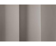 Vorhang Gardine blickdicht Dim out, Kräuselband, Farbe: grau, Größe: 150/145 cm (HxB), Einzelschal, Übergardine Türvorhang Kälteschutz Verdunkelungsgardine