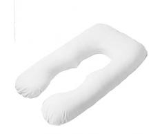 HOMFY Schwangerschaftskissen 140X78cm, U-förmiges Seitenschläferkissen, weiches Lagerungskissen, Stillkissen mit Abnehmbarem und Waschbarem Bezug aus Baumwolle