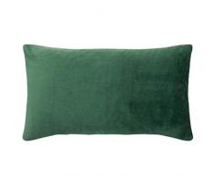 pad - Elegance - Samt Kissen, Zierkissen, Kissenhülle - 35 x 60 cm - Farbe: Dark Green, Grün - ohne Füllung