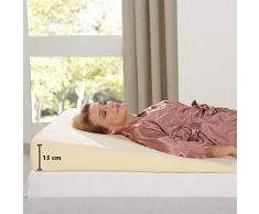 maxVitalis orthopädisches Bett Keilkissen reflux, Bettkeil 90 cm, Visko-Mineralschaum, Matratzenkeil gegen Kopf- und Rückenschmerzen, Dekubitus, Refluxkissen, Matratzenerhöhung (90 x 100 cm)