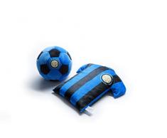 Inter FC Cushion Kissen + Ball Keine Genere, Schwarz/Hellblau