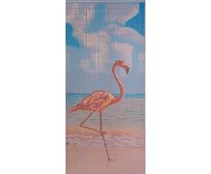 CONACORD Türvorhang Raumteiler Bambus Bambusvorhang Flamingo Fliegenvorhang Insektenschutz