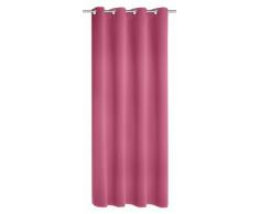 Albani Moments Blackout 262223 hochwertiger Ösenschal, Verdunkelungs Vorhang aus weichfließendem, blickdichten Stoff, trendige Fertiggardine in Top Qualität, Schal in Farbe: Fuchsia, Maße: 245 x 140 cm (H x B)