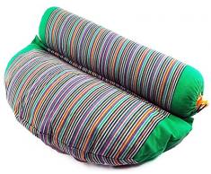 SAPURA Yogakissen mit Buchweizen - 2in1 Reise Meditationskissen und Yoga Bolster Rolle