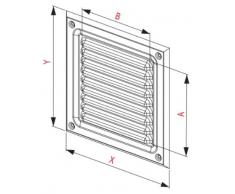 Lüftungsgitter 125 x 295 mm Schlitz-Gitter Abluftgitter Lamellengitter Insektenschutz (Weiss)