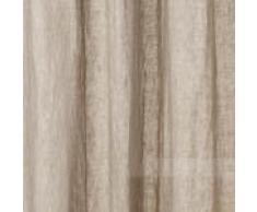 URBANARA Vorhang Cuyabeno – 100% reines Leinen, Taupe mit Schlaufen – 140 x 245 cm, einzelner Schal/Gardine/ Leinenvorhang/Leinengardine