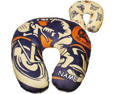 alles-meine.de GmbH Nackenkissen - Motorrad - Cafe Racer - Wendekissen - inkl. Name - Kissen für Auto / Reisekissen / Reisehörnchen - Kindersitz - Kinder & Erwachsene - z.B. Flug..