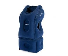 WYFDM Aufblasbare Reisekissen, tragbare Kissen, beflockte PVC-Nackenkissen, Nackenkissen, Kissen mit Tragetasche, verwendet für Kopf-und Nackenstütze Aircraft Office Train Camping,Dunkelgrau