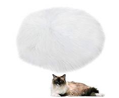 Ruiqas Heizung Katzenkissen Selbsterwärmendes Haustier Katze Hundebett Elektrische Pelzdecke Konstante Temperatur Thermische Katzenmatte für Haustiere im Freien Und Drinnen (Weiß)