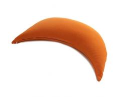 Halbmond mit Bio-Hirseschalen Köper orange - Bio-Hirsekissen | direkt befüllt