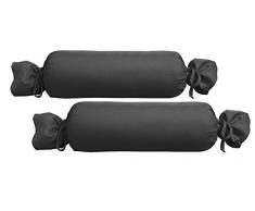 biberna 0077144/080/212 Kissenbezug, Baumwolle, schwarz, 2x 15x40 cm