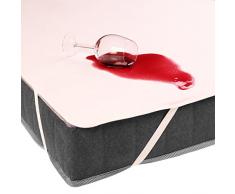 sinnlein® wasserundurchlässige Matratzenauflage 180x200cm 100% Baumwolle in 11 verschiedenen Größen, Matratzenschoner Bettauflage Betteinlage wasserdicht, 95 Grad waschbar