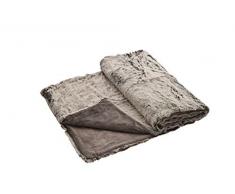 Eskitex !! Top Qualität !! 100% Webpelz Decke Größe 150x200cm höchster Vollendung für kuschelige unvergessliche Stunden ! (Silber)