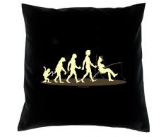 bedruckter Kissenbezug - witziges Motiv: Angler - lustiges Geschenk Idee Couchkissen Sofakissen Dekokissen Mama Papa Geburtstag Weihnachten