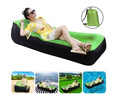 Hospaop Aufblasbares Sofa Liege, Aufblasbares Sofa, Tragbares aufblasbares Sofa, Wasserdichtes Luft Sofa Couch mit dem kreativen Kissen Air Sofa mit Tragtasche für Meer, Strand,Urlaub und Camping