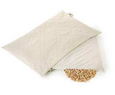 Bio Dinkelkissen Dream & Dreams | Kopfkissen mit rein pflanzlicher Bio-Füllung - Dinkelspelz | Dinkelspelzkissen 40 x 60 cm