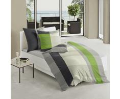 Bierbaum Bettwäsche 4643, Mako-Satin, Made in Germany, silber 06, 135x200 + 80x80 cm