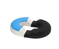 bonmedico Orthopädisches Hämorrhoiden-Sitzkissen mit innovativer Gel-Schicht, Sitzring wirkt schmerzlindernd, auch zur Steißbein-Entlastung für Auto, Sofa, Büro & Rollstuhl, Normal