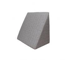Salosan Keilkissen, Rückenstütze für Bett, Couch, Fernsehen und Tablet Relaxkissen, Lesekissen, Größe 60cm x 50cm Höhe 30cm grau