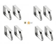 8 Edelstahl Tischtuchklammer Klammer zum befestigen der Tischdecke - Deckenklammer Tuchklammer