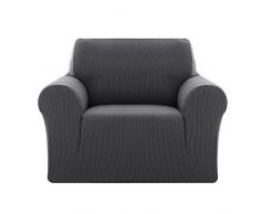 Deconovo Jacquard Sofaüberwurf Sofahusse Sofabezug Couch husse Sesselbezug 80-120 cm Grau 1-sitzer