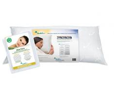 Mediflow 5223 Aloe Vera Aktion Wasserkissen, Orthopädisches HWS Stützkissen, 40x80 cm, weiß