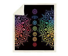 jieGorge Pelzdecke, Decke Klimaanlage verdickte doppelte 3D-Digitaldruckdecke, Heimtextilien (Mehrfarbig)