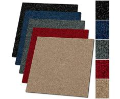 Floori Teppichfliesen - 1m² - Farbe wählbar - Premiumklasse (2,6kg/m², antistatisch, Bitumen)