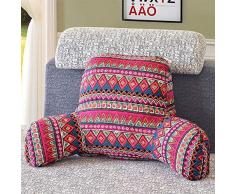 Komfortables Lendenkissen Lesekissen Rückenkissen Bücherkissen Fernsehkissen Bedrest Weich Plüsch Kissen für Auto, Bett, Büro-Stuhl und Sofa