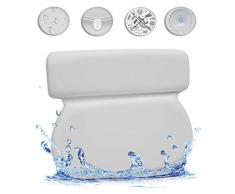 APUKI Premium Quality® - Badewannenkissen - Für optimale Schulter und Nacken Polsterung - Wannenkissen für extra komfortables Baden - Pflegeleichtes Badekissen für Badewanne mit 7 starken Saugnäpfen