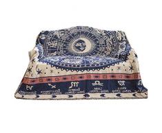 goneryisour Tagesdecke, doppelseitig, Baumwolle, gewebt, Vintage-Stil, Ethnischer Sonnendruck, Quaste, Sofa- und Stuhl-Überwurf, Decke für Zuhause 3