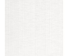 Blickdichter Vorhang nach Maß, Design: Textura Due, Kräuselband mit verdeckten Schlaufen, Höhe: 70cm bis 330cm, Weiß (255cm)