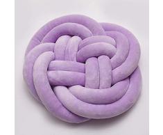 LZH Geknüpftes Kissen Sofa Kissen Hand Kissen Kreative Nordic Einfache Kissen Kissen Größe: 45 * 45 cm,Purple