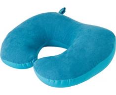 Nackenhörnchen 206 Gr Nackenrolle 32,0 x 21,0 x 9,0 cm Nackenkissen Reise Umwandlung Reisekissen Waschbar mit Füllung (hellblau)