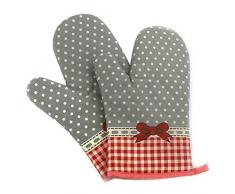 LEOFANS Hitzebeständig Ofenhandschuhe Verdickte Hitzeresistente Topflappen Backhandschuhe aus Baumwolle und Polyester