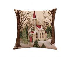 LILIHOT Weihnachten Home Decor Weihnachtsbaum GemüTlich Sofa Festival Kissenbezug Kissen Weich BettwäSche Weihnachten Xmas Santa Claus Kissenbezug Kissenbezug Square Car Home Decor