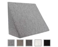 Der Fantastische XL Keil für Wohn- und Schlafzimmer, Lesekissen, Relaxkissen, Rückenlehne, Schwangerschaftskissen, Stillkissen // (schwarzweiß meliert)