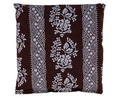 Leinsamenkissen 12x12cm Blumen-braun | Wärmekissen & Kältekissen | Körnerkissen