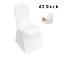 femor Stuhlhussen Weiß 40 Stück Stuhlhussen 40X20X25 cm Acelectronic Stuhlüberzug Moderne Stuhl Abdeckung für Hochzeiten und Feiern