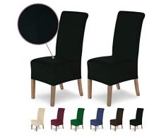 SCHEFFLER-Home Stretch Stuhlhusse Lena | 2er Set elastische Stuhlabdeckungen | Stuhlhussen Schwingstühle | Spannbezug mit Gummiband | Elegante Stuhlbezüge