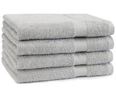 Seiftuch Seiflappen Premium Größe 30 x 30 cm, 100% Baumwolle beste Qualität:470g/m² Farbe silber grau