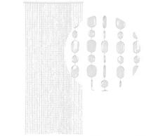 HAB & GUT -DV0221- Türvorhang OVAL, KLAR, 90 x 200 cm, Pailettenvorhang Perlenvorhang