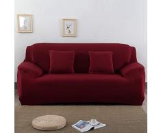 3-Sitzer Sofa Überwürfe in Weinrot Capalta Blume Sofabezug Sofa Überwürfe Sofahusse 190-230cm