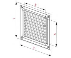 Lüftungsgitter 125 x 295 mm Schlitz-Gitter Abluftgitter Lamellengitter Insektenschutz (Edelstahl)