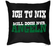 bedruckter Kissenbezug Ich will doch nur angeln! - Kissen Bezug Geschenk Geburtstag Vatertag Weihnachten